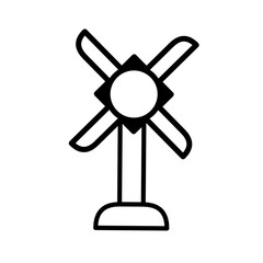 Obraz premium electric fan isolated on white