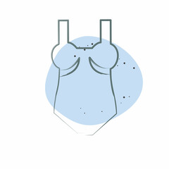 Obraz premium Icon Swimsuit. related to Fashion symbol. Color Spot Style. simple design editable