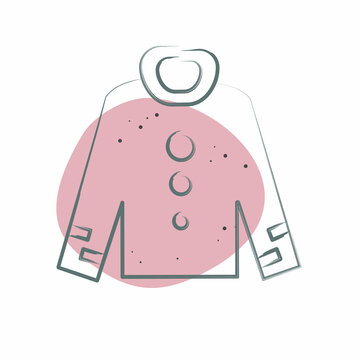 recommend clip art: Icon Sweet Shirt. related to Fashion symbol. Color Spot Style. simple design editable