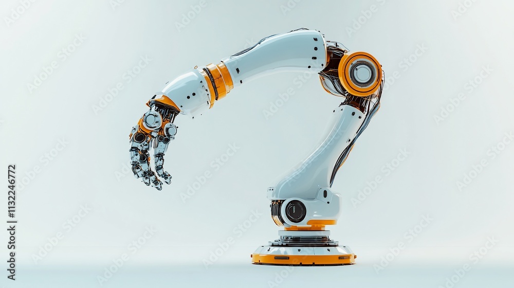 Aufkleber A robotic arm designed for precision tasks in industrial applications.
