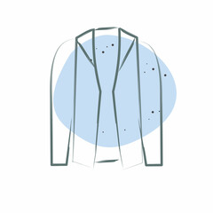 Fototapeta premium Icon Jacket. related to Fashion symbol. Color Spot Style. simple design editable