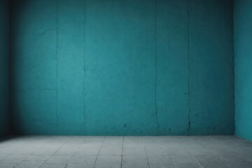 Fototapeta premium azure color wall texture rough background concrete floor