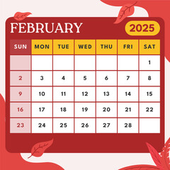 February Calendar 2025