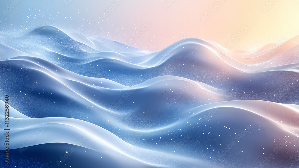 Sticker blue waves undulating abstract texture texture background