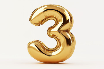 Golden Number Balloons 0, 1, 2, 3, 4, 5, 6, 7, 8, 9. Foil and latex balloons. Helium balloons. Party, birthday, celebrate anniversary and wedding. Realistic design elements.