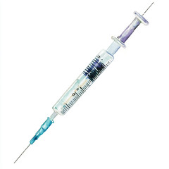 Syringe watercolor clipart illustration