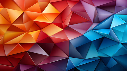 Obraz premium Digital technology colorful triangle geometry abstract poster PPT background
