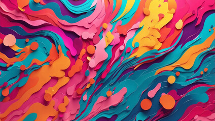 Vibrant and Playful Abstract Pop Art Background