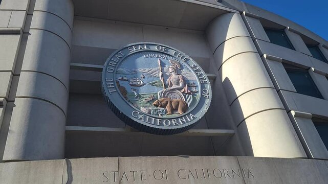 Public Utilities Commission State of California Building in San Francisco USA, The Great Seal and Exterior