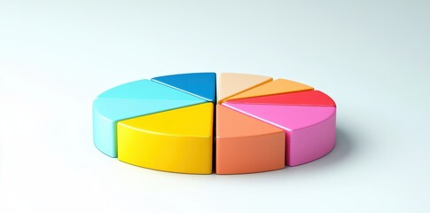 Obraz premium Vibrant pie charts and bar graphs depicting data trends and insights for effective visual analysis.