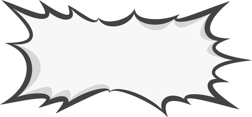 Comic speech bubble. Cartoon manga frame with bomb explosion effect. Boom clouds for text. Surprise box for sale banner. Retro pop art template