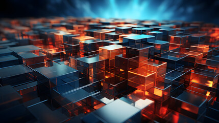 Obraz premium Digital technology professional business wallpaper abstract poster PPT background