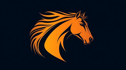 Fototapeta premium Modern vector horse logo template for equestrian-themed branding image