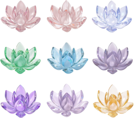 lotus made of crystal 