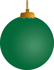 Illustration of a green christmas ball