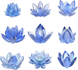 lotus made of crystal 