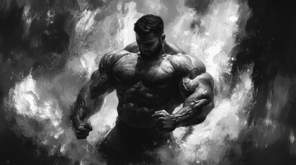 Obraz premium strength building, power training, physical endurance