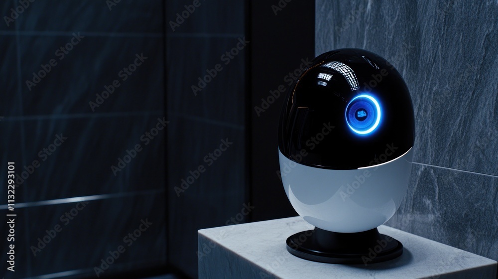 Poster Modern Smart Home Security Device On Display