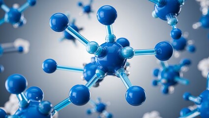3D molecular model of a DNA molecule, illustrating the intricate structure of this fundamental biological compound-Generative AI
