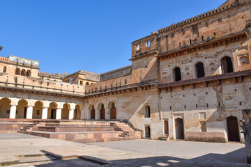 Raja Mahal or Palace at Orccha Fort, Madhya Pradesh (India)