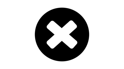 Black and White icon illustration of circle and multiplication and division