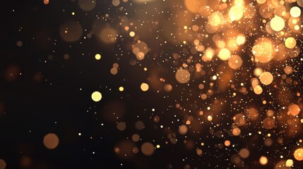 Bokeh and Light Effects Soft, golden bokeh lights against a dark background, creating a warm, magical, and festive atmosphere.