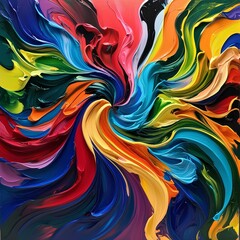 Abstract Colorful Swirl Background with vibrant vector illustration of swirling flames, perfect for wallpaper, tattoo, and tribal art designs