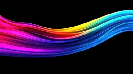 Vibrant Rainbow Wave Abstract Design Background
