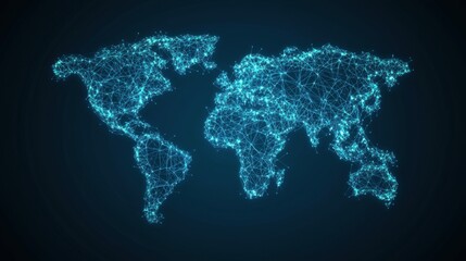 Artificial Intelligence and Machine Learning World map with holographic projections of human brains and neural networks, representing the intersection of human intelligence and artificial