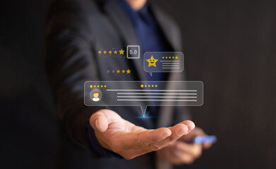 Survey results customer satisfaction score, five-star satisfaction service experience, evaluation of product service quality