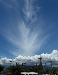Beautiful Blue Sky in Padang Indonesia