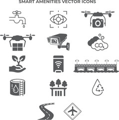 Smart Amenities Vector Icons eps