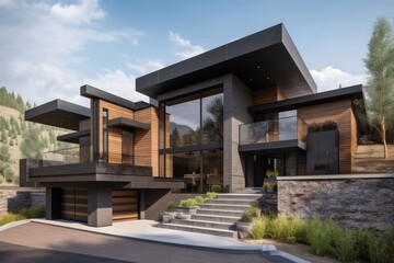 Modern Mountainside Home Architectural Design