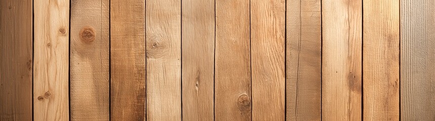 Obraz premium Texture of natural wooden planks with warm, earthy tones. Perfect for backgrounds or design elements, reflecting rustic charm and organic aesthetics.