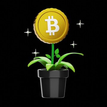 Animated Tree Coin Bitcoin BTC Cryptocurrency. Editorial Release. Seamless Looping. Alpha Chanel. Size 1920x1920, 30Fps. Created 13 Dec 2024. Bali, Indonesia.