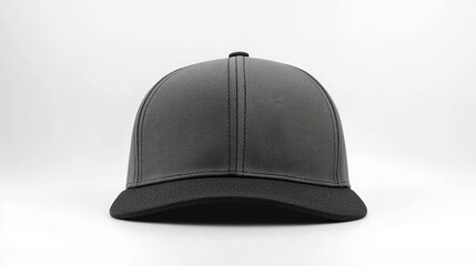 Fototapeta premium a blank grey baseball cap isolated on white background