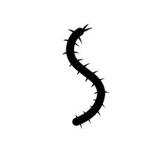 centipede silhouette icon