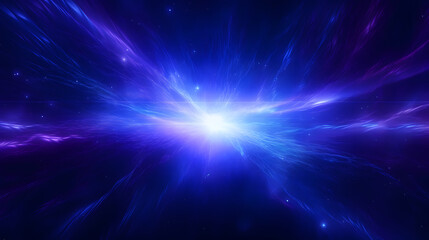 Fototapeta premium Digital blue glowing high energy plasma force field in space poster background