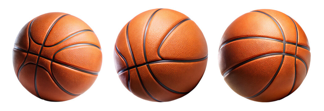Basketball, on Rugby Ball, on transparent background, Cutout