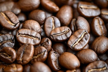 Closeup View of Exquisite Roasted Coffee Beans