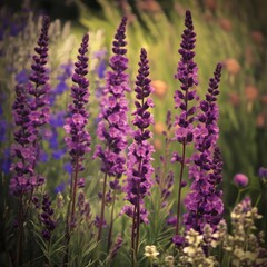 Obraz premium Purple toadflax in the yard