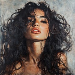 Fototapeta premium Messy-haired girl
