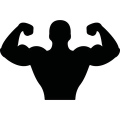Fototapeta premium Simple vector icon bodybuilder 