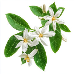 Naklejka premium Frankincense flowers green leaves flowers isolated on a transparent background