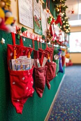 Festive Community Advent Calendar Display with Charity Ideas for Holiday Season Inspiration