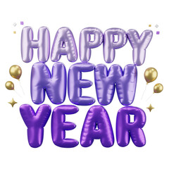 Happy New year ,golden balloon text with new year cerebrate decoration, New year festival Day, Isolated Images, 3d illustration,