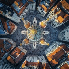 Obraz premium Cathedral view from city hall in Munich