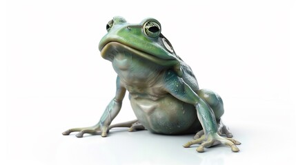 Obraz premium A Stunning 3D Render of a Green Frog