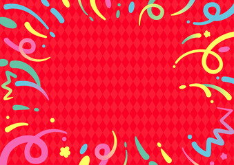 飛び出すリボンのフレーム A