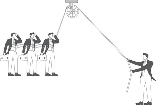 businessmen pulling rope, teamwork concept clip art preview